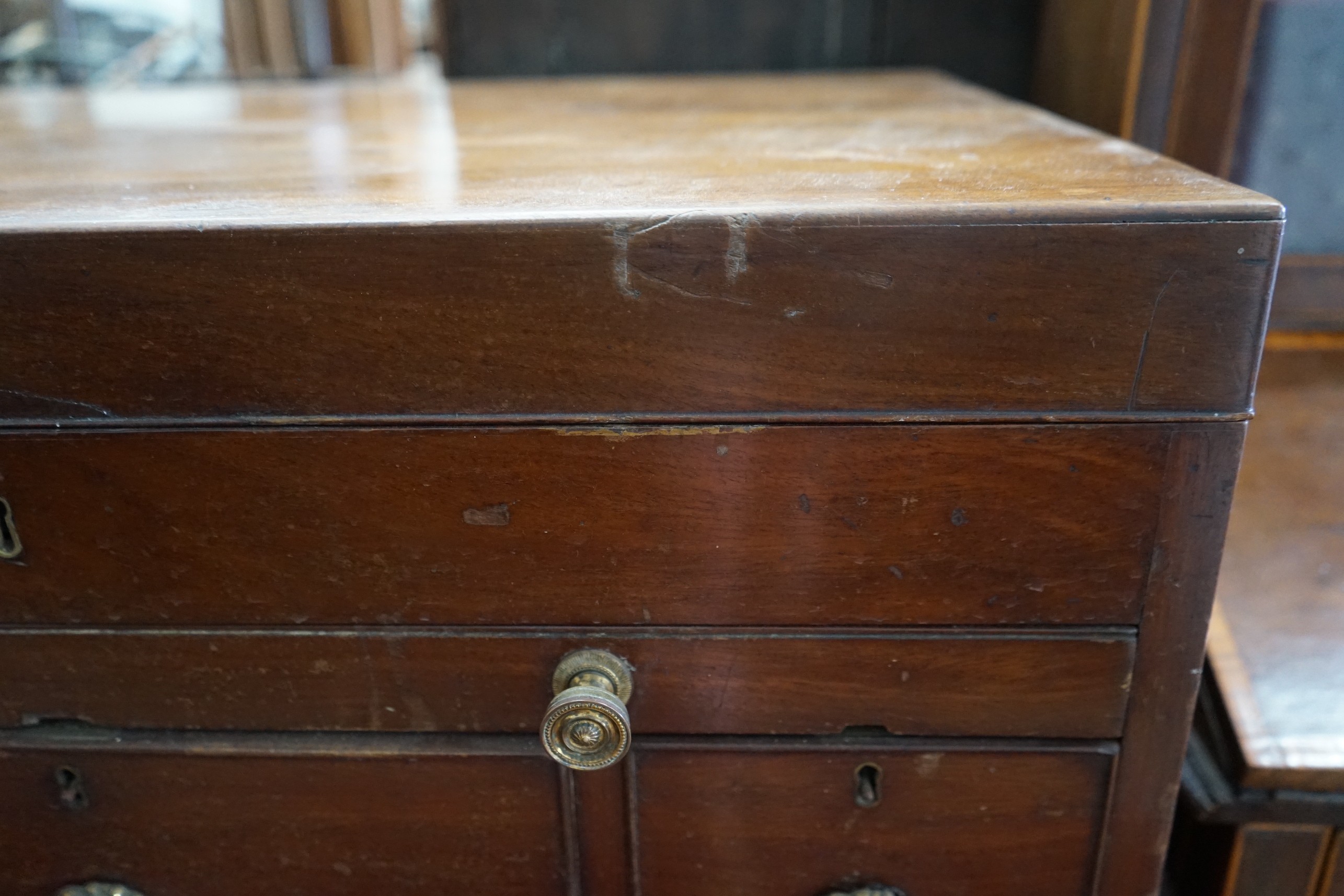 A George III mahogany enclosed washstand, width 70cm, depth 50cm, height 94cm
